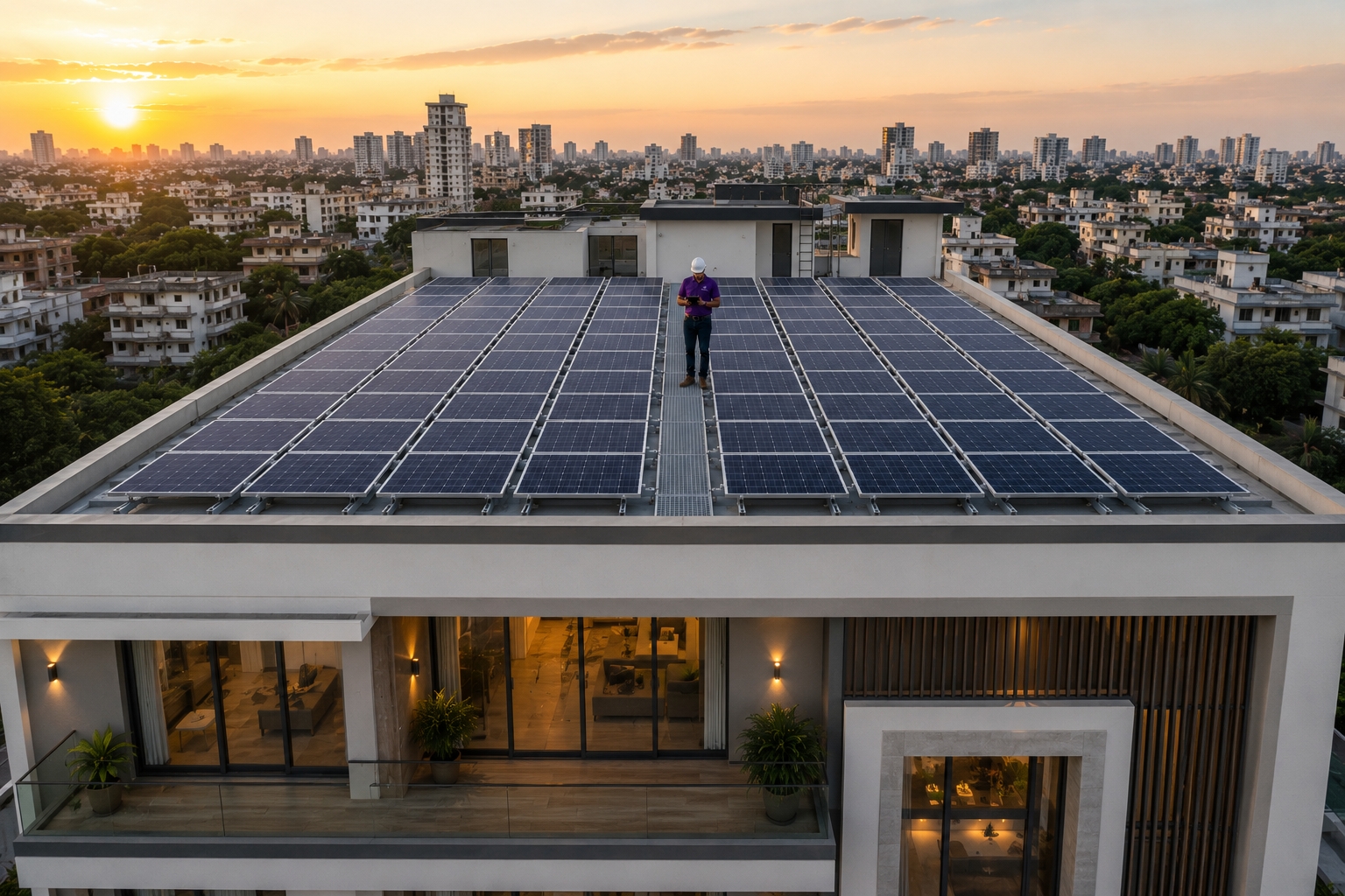Roof Top Solar Cell Installation (2KVA to 50KVA)